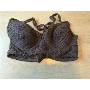 black textured underwire COCO REEF swimsuit bikini top size 36D 38D